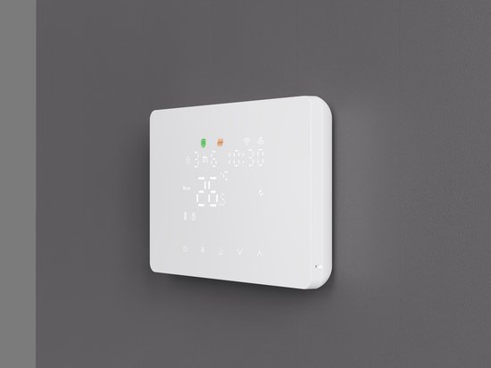 AVIDSEN Home Flow Thermostaat, intelligente bediening van de ketelverwarming/warmwaterverwarming, bekabeld, smartphone-app, zonder abonnement, eenvoudige installatie