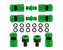 Tuinslang Koppeling Set - Tuinslang Koppelingen - Opzetstukken Set - Tuinslangkoppeling - Waterslangkoppeling En Verbindingsstuk - Voor Tuinbesproeiing, Balkonbesproeiing En Autowasbeurt