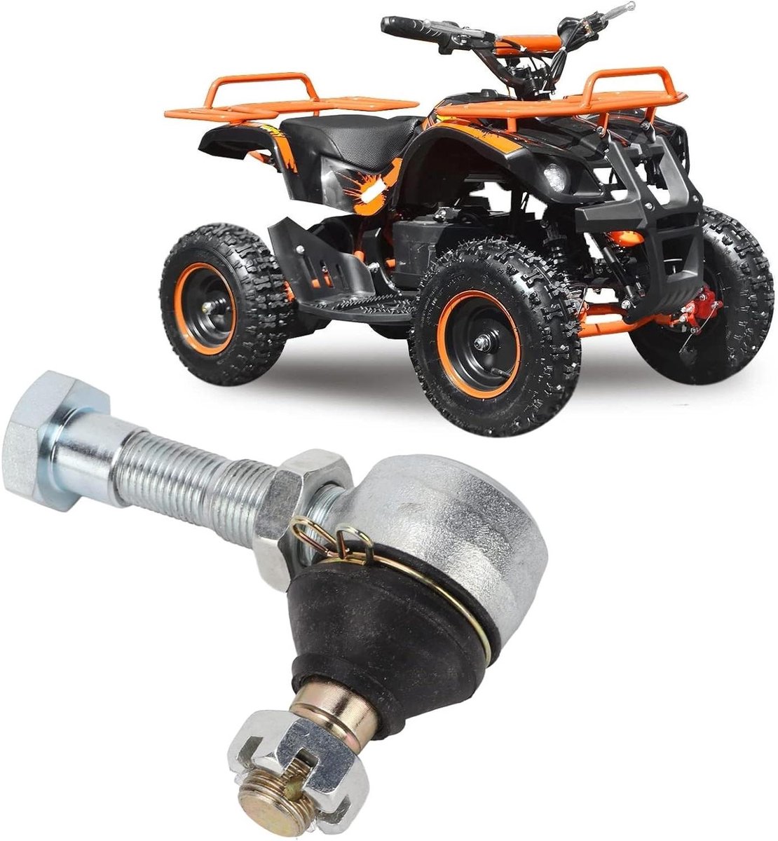 Allecto Premium - ATV Kogelgewricht M12 Staal Roestvrij - Geschikt voor UTV, Quad en Motorfiets