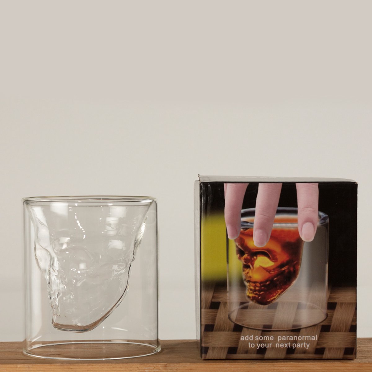 Skull Glas - L - Groot - Doodskop - Skull - Glazen - Glas - Drinkglas - Whiskeyglas- Borrelglaasjes