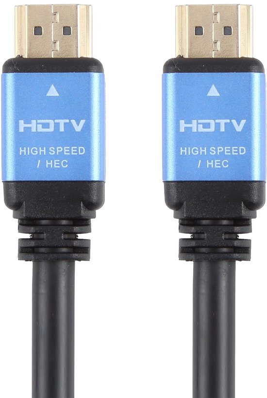 Câble HDMI 10 mètres 4K - HDMI vers HDMI - Version 2.0 - Haute vitesse - Câble HDMI 19 broches mâle vers HDMI 19 broches mâle - Ligne bleue