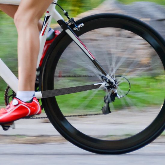 2-Pack Zwarte MTB Frame Bescherming Lichtgewicht Duurzaam Kettingbeschermer Antislip voor Mountainbike Wielrennen Touring Avontuurlijke Fiets van Merkloos	 — afbeelding 2