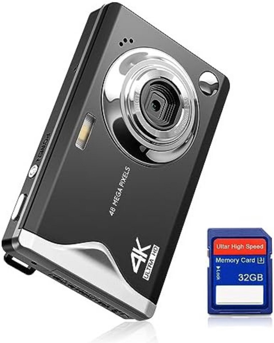 WNHB® Digitale Camera 48MP met 1080P Full HD - Compacte Fotocamera met 16x Zoom - Instapmodel voor Beginners en Reizigers