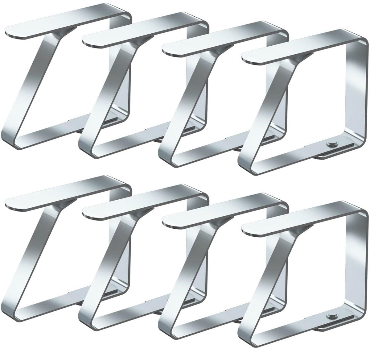 TOVBMUP Tafelkleedklemmen - set van 8 - roestvrijstalen tafelkleedklemmen - antislip - 4*5 cm