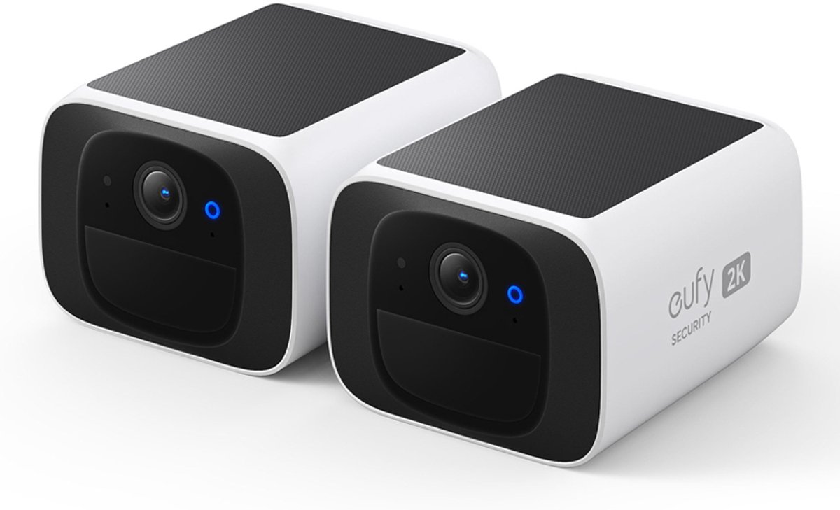 Eufy S220 SoloCam 2K Draadloze Beveiligingscamera - 2 Solar Camera's - Wit