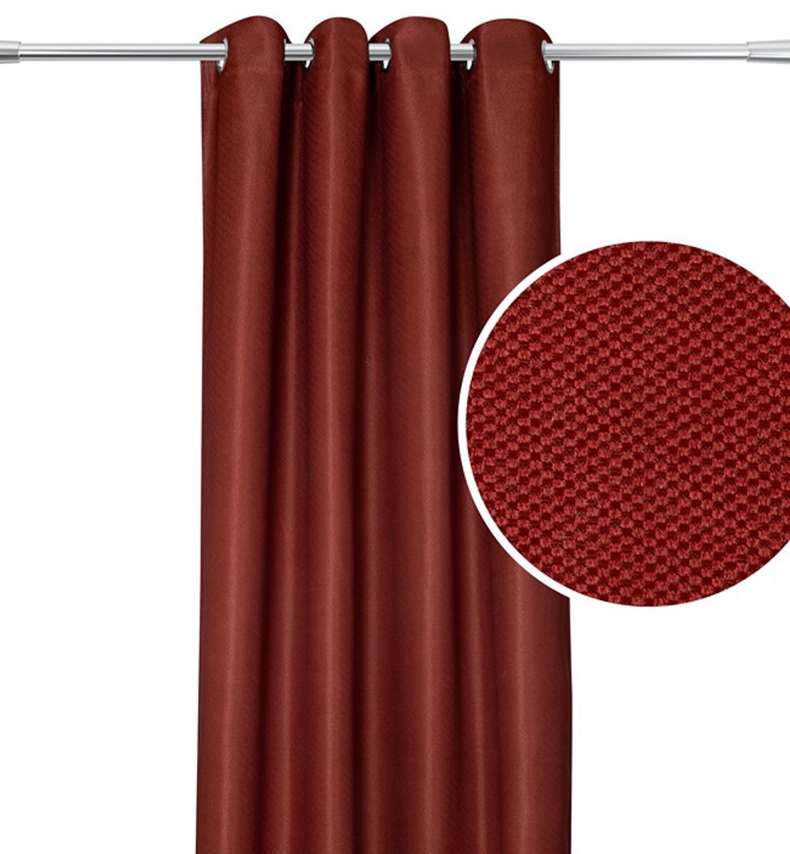 Home Style Kant en Klaar Gordijn – Verduisterend – Met Ringen – 135x260 cm – Blauwgrijs