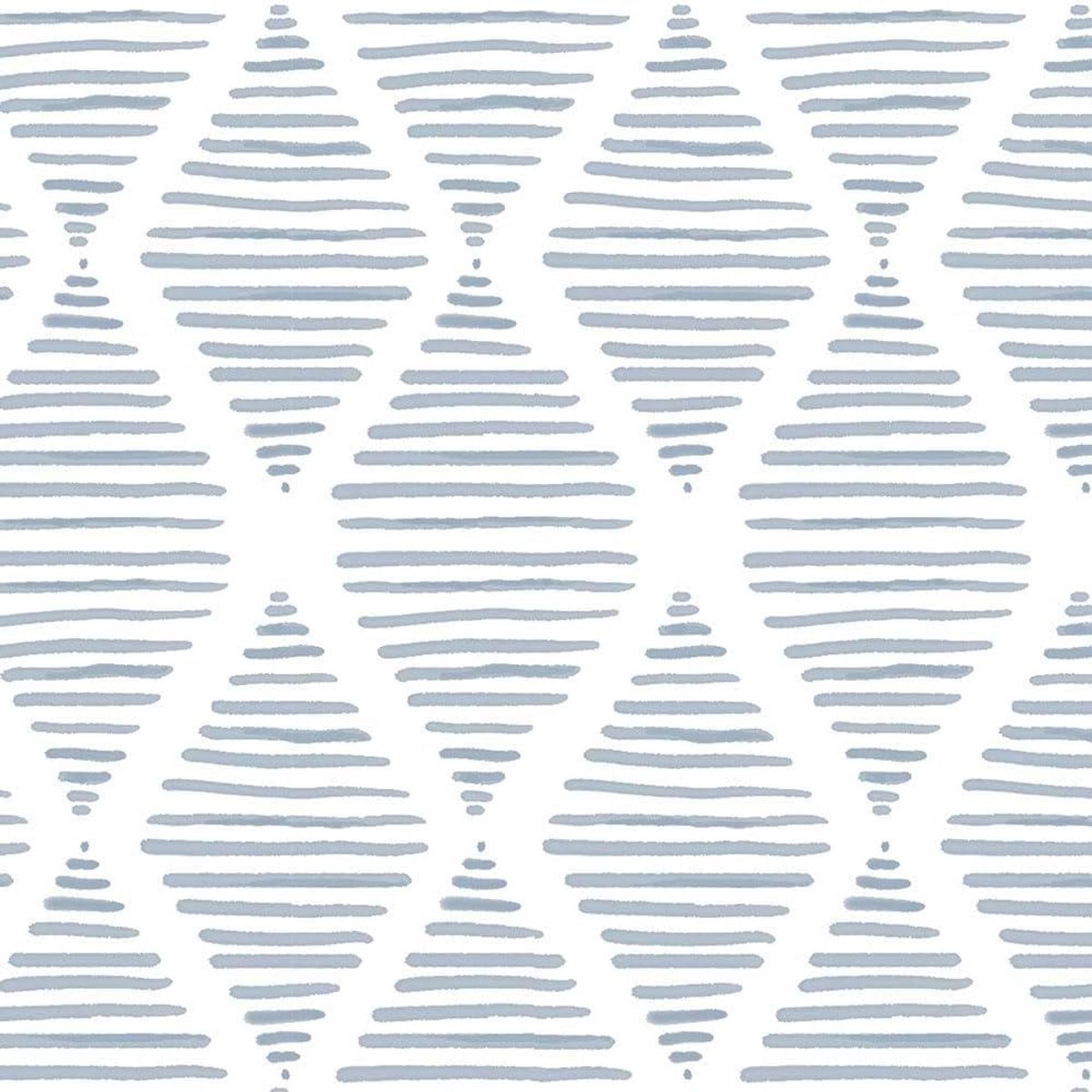 Allecto Premium - Modern gestreept Behang - Blauw en Wit - 44 x 1000 cm - Geometrisch - Zelfklevend - Afneembaar Vinyl CONTACTPAPIER