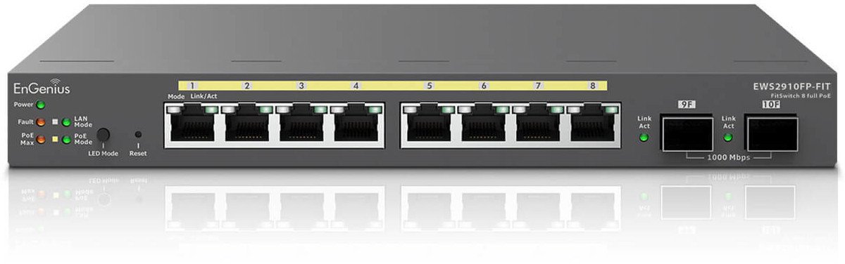 EnGenius EWS2910FP-FIT netwerk-switch Managed L2/L3 Gigabit Ethernet (10/100/1000) Power over Ethernet (PoE) Grijs