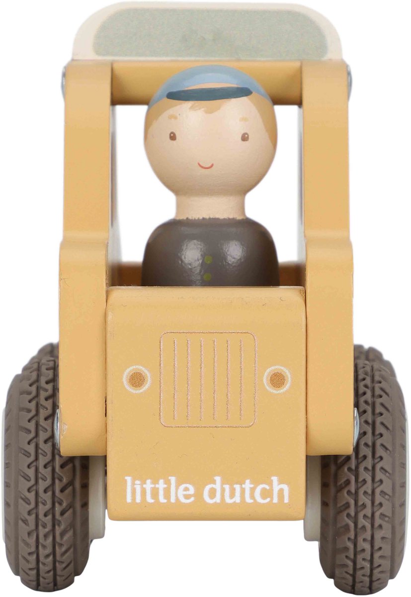 Little Dutch houten taxi speelgoed auto voor kinderen. — afbeelding 2