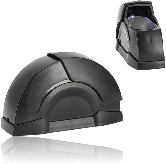 1x auto asbak zwart met led verlichting en klepje 11 x 9 cm