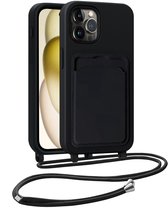 Étui pour iPhone 15 Pro avec cordon et porte- iPhone en Siliconen - Pro