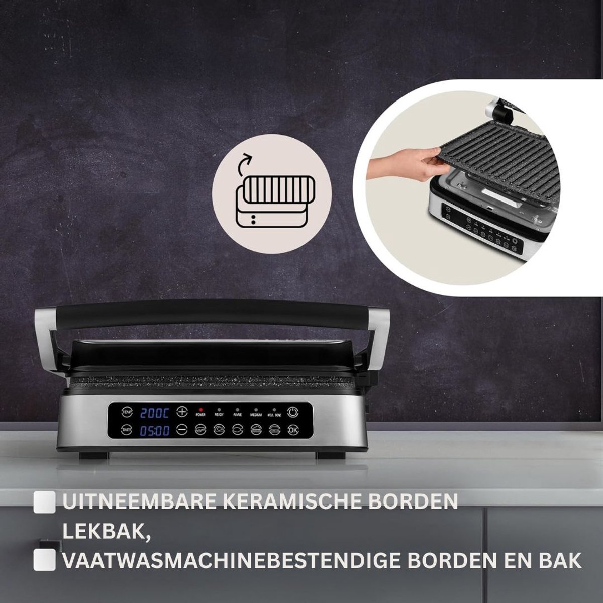DailySupplies® Tosti Apparaat - Panini Grill - Contactgrill thumbnail 6