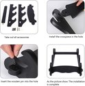 WANLIAN Katana Wall Holder Samurai Knife Holder Acrylic Sword Wall Mounted Horizontal Display Martial Arts Knife Wall Mount for Display Katana Samurai Sword (Black