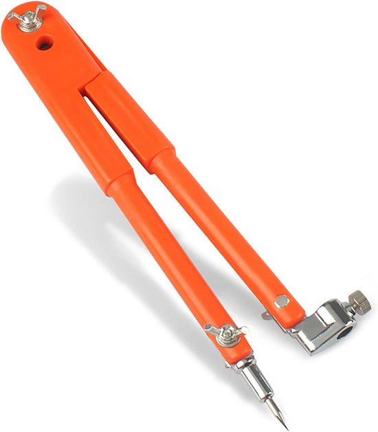 QWORK® 300 mm verstelbaar kompas, markeerkompas met vergrendelvleugel en potloodhouder, voor houtbewerking, metaalbewerking, leerbewerking