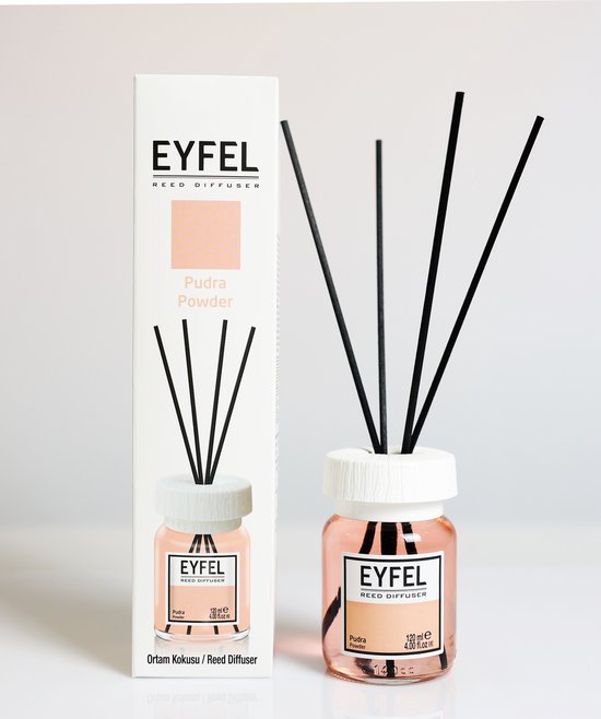 EYFEL - REED DIFFUSER - GEURSTOKJES - HUISPARFUM - POWDER - 120ML