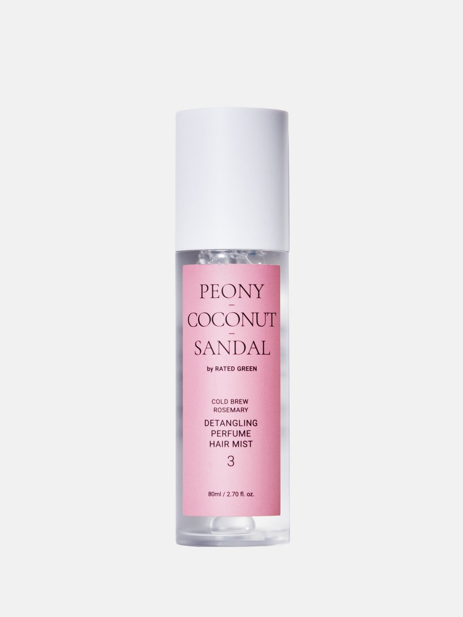 Rated green PEONY COCCONUT SANDAL 03 detanling perfume hair mist 80 ml
