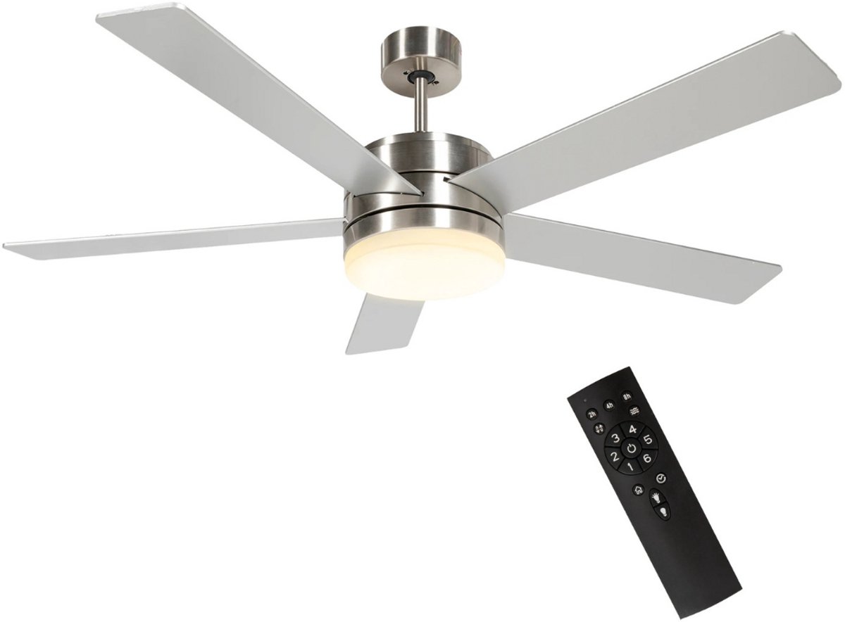 Nivard Plafondventilator - Met Verlichting - Plafond Ventilator - Met Lamp - Plafonniere Met Ventilator - Met Licht - Wit