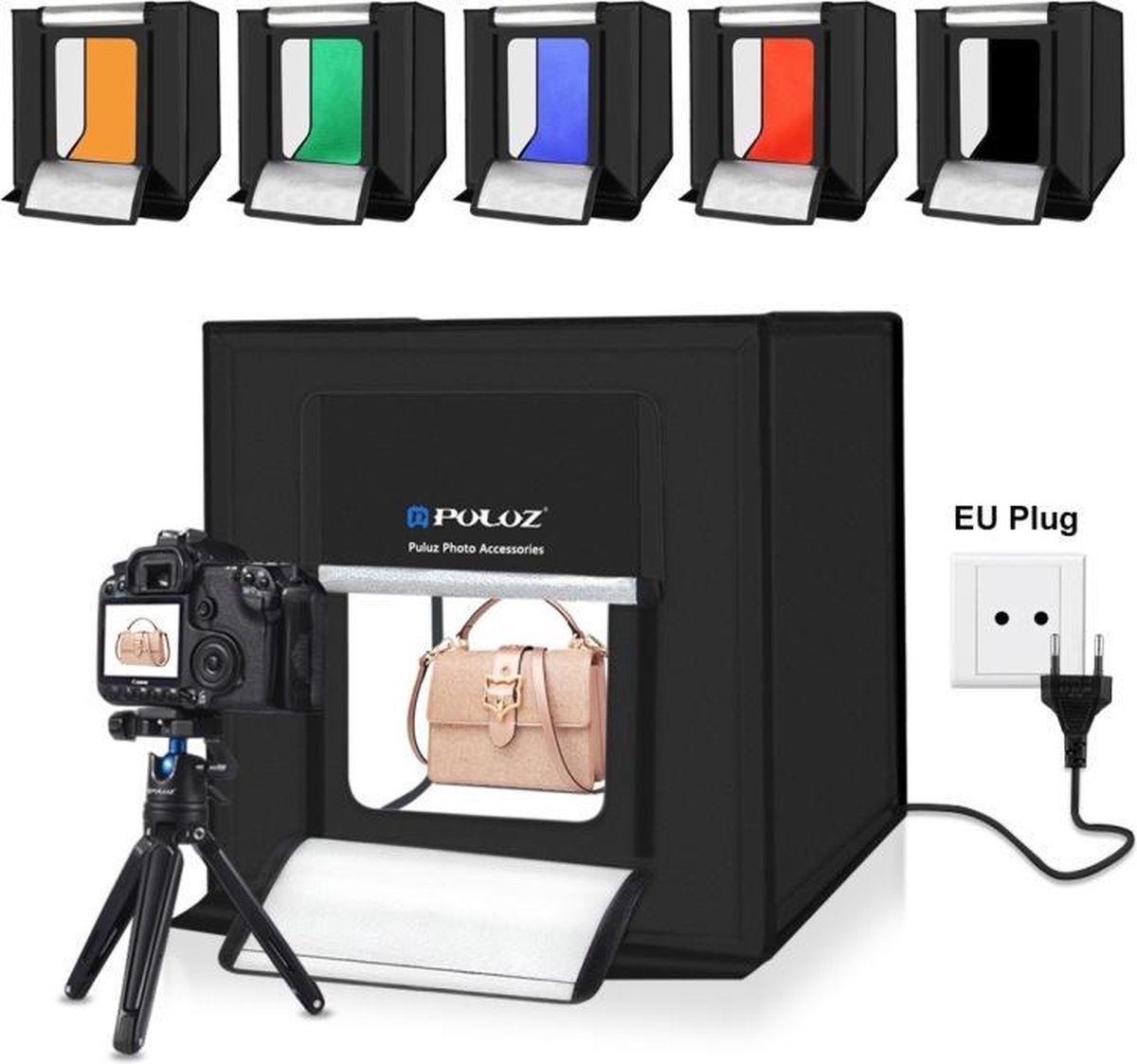 Professionele Foto Studio - Foto Box - Foto Studio met LED - 40 x 40 x 40 cm - LED - 6 kleuren - PULUZ
