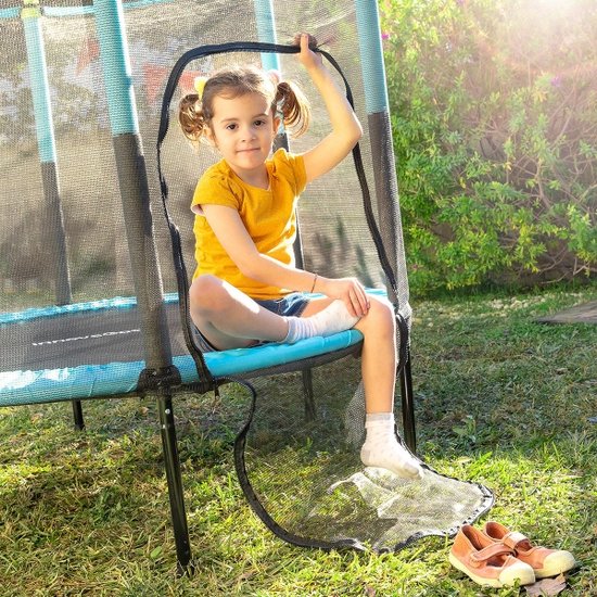 Trampoline enfant avec filet de sécurité diamètre 140 cm - poids supporté  80 kg - couleur bleu - Trampoline - Achat & prix