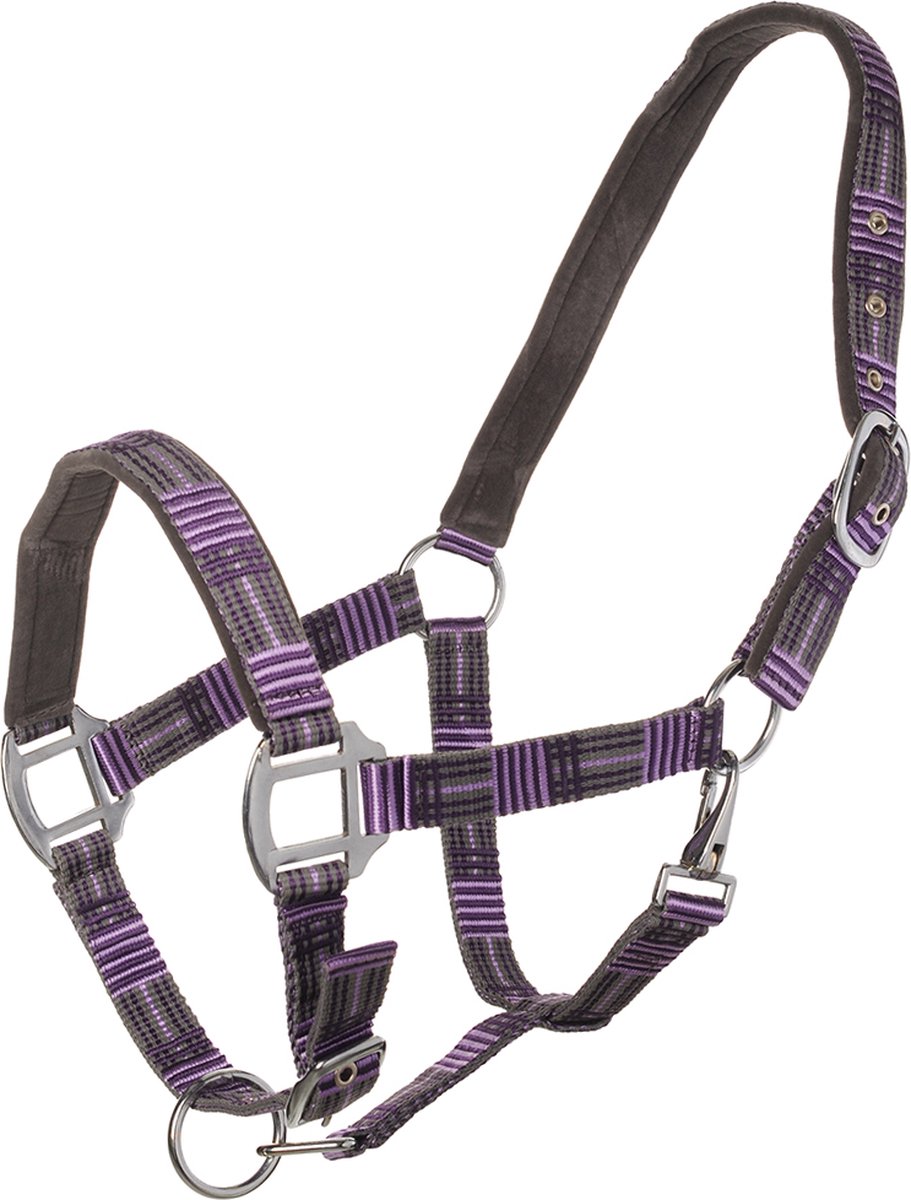 MHS Halster Check Paars Pony