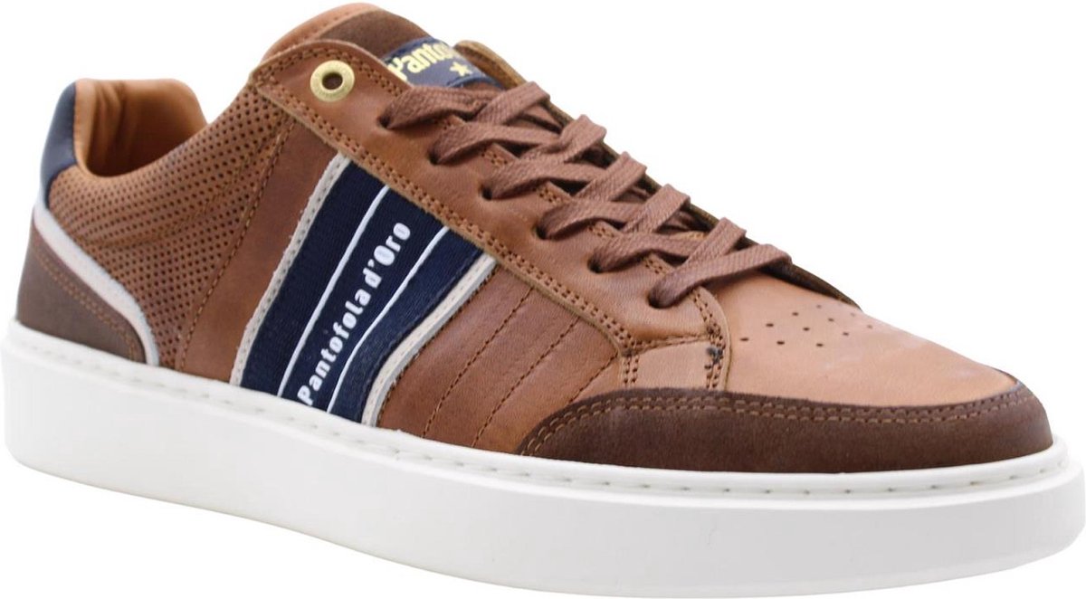 Pantofola D'Oro Laceno Uomo Low Lage sneakers - Leren Sneaker - Heren - Cognac - Maat 41