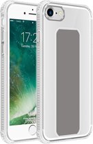 Cadorabo Hoesje geschikt voor Apple iPhone 7 / 7S / 8 / SE 2020 in GRIJS - Beschermhoes gemaakt van flexibel TPU silicone Cover Case met houder en standfunctie