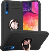 Cadorabo Hoesje geschikt voor Samsung Galaxy A50 4G / A50s / A30s in ZWART - ROSE GOUD - Beschermhoes met focusring van TPU Case Cover siliconen