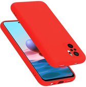 Cadorabo Hoesje geschikt voor Xiaomi RedMi NOTE 10 4G / RedMi NOTE 10S in LIQUID ROOD - Beschermhoes gemaakt van flexibel TPU silicone Case Cover