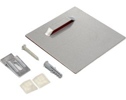 Ophangplaat voor foto op Aluminium / plexiglas wanddecoratie 10x10cm 6KG - Foto ophangsysteem zelfklevend - ophangsysteem schilderijen & foto's op plexiglas of dibond - plus muurbeugel en accessoires