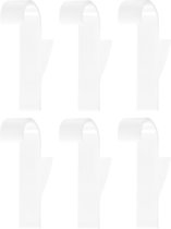 QUVIO Handdoekhouder voor radiator - Set van 6 - Handdoekhaak - Ophanghaken - Radiator haak - Badkamerhaakjes - Handdoekhaakjes - Plastic - Wit - 6,5 x 2,5 x 10 cm
