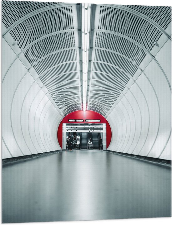 WallClassics – Drapeau – Escaliers souterrains – Vienne – 75 x 100 cm Photo sur drapeau en polyester
