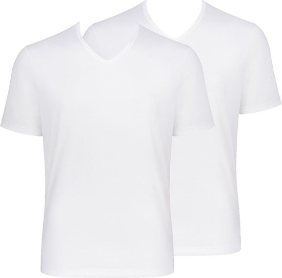 Sloggi T-shirt met V-hals - regular fit 2 pack - GO - onderhemd - Organic Cotton