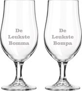 Bierglas op voet gegraveerd - 49cl - De Leukste Bomma-De Leukste Bompa