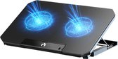 VIXE Laptop Cooler En Standaard - Cooling Pad - 10’’ Tot 17’’ Laptop Verhoger En Koeler - 2 Krachtige Ventilatoren - 2 Extra USB Poorten