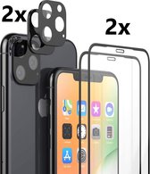 Iphone 12 Pro Screenprotector 2x + Camera Protector 2x - Schermbeschermer - Gehard Glas - Volledige Dekking - Compatibel met Vingerafdrukken