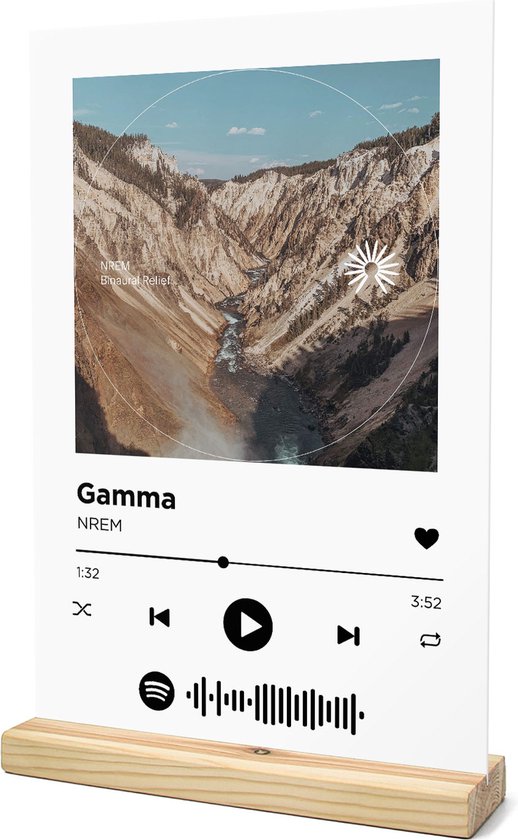 Songr Spotify Muziek Bordje - Gamma - NREM - 20x30 - Wit - Dibond Aluminium  Plaat -... | bol.com