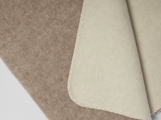 Yumeko merinowollen deken beige melange 150x220