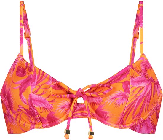 Hunkemöller Dames Badmode Niet-voorgevormde beugel bikinitop Tulum - Roze - maat G75