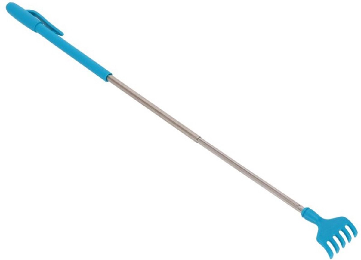 Goedkoopste Gerim Ruggenkrabber - stevige hark - uitschuifbaar tot 40 cm - blauw