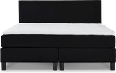 Beddenreus Basic Box Lowen vlak met gestoffeerd matras - 140 x 200 cm - zwart