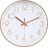 LW Collection horloge de cuisine blanc rosé 30cm - petite horloge murale Rosé mouvement silencieux - horloge murale - horloge silencieuse - horloge mouvement silencieux