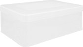 QUVIO Opbergbox - Couvercle amovible - Boîte de rangement - Boîte de rangement - Bacs de rangement - Organisateur - Transparent - Plastique - 21 x 30 x 11 cm