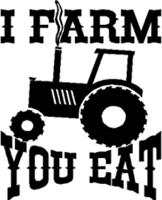 autocollant de voiture tracteur tracteur je ferme tu manges 14x12 noir