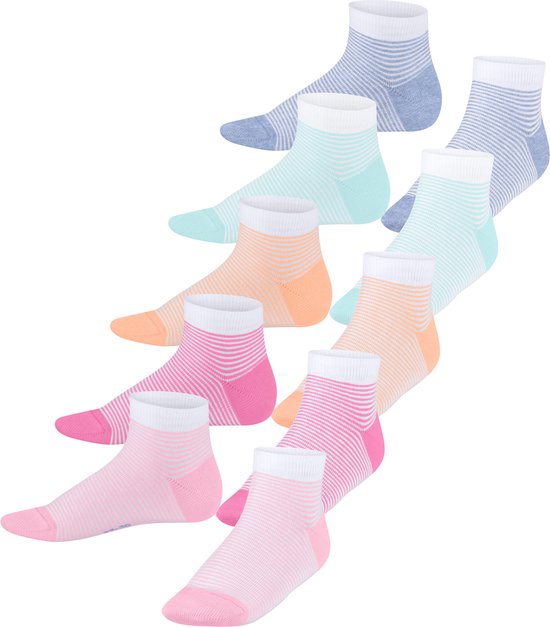 Lot De 2 Paires Chaussettes Femme ESPRIT - Coton Bio Rayé - Taille 35-42 - Confort Diabétique - Couture Plate