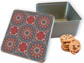 Biscuit Tin Oriental Mandala Square - Boîte de rangement 20x20x10 cm