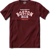 Boston 1996| Boston - Vintage - Retro - T-Shirt - Unisex - Burgundy - Maat XXL