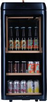 Bierkoelkast Amsterdam Zwart - glazen deur - 85 flessen - Koelkast horeca - Bier koelkast voor Thuis - Flessenkoelkast- Drank koelkast - Bierkast