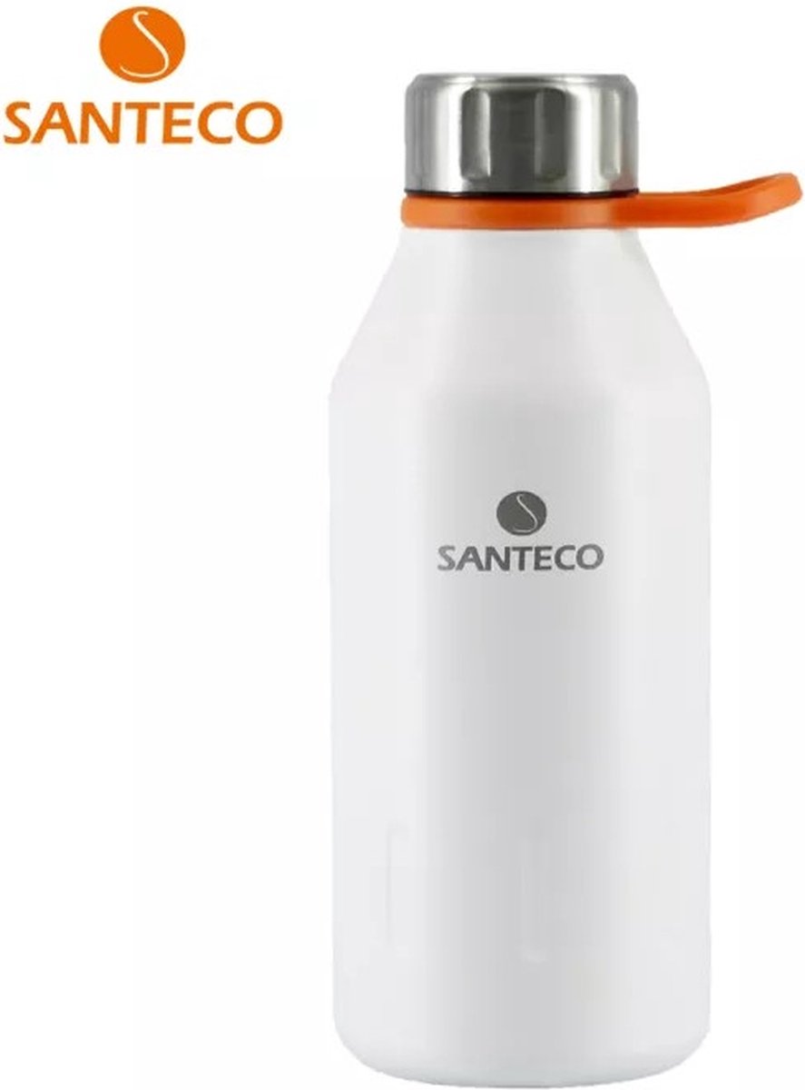 Santeco - Design Thermosfles - Kola - warm/koud - 350ml - dubbelwandig - Wit
