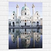 WallClassics - Muursticker - Karlskirche kerk - Oostenrijk - 50x75 cm Foto op Muursticker