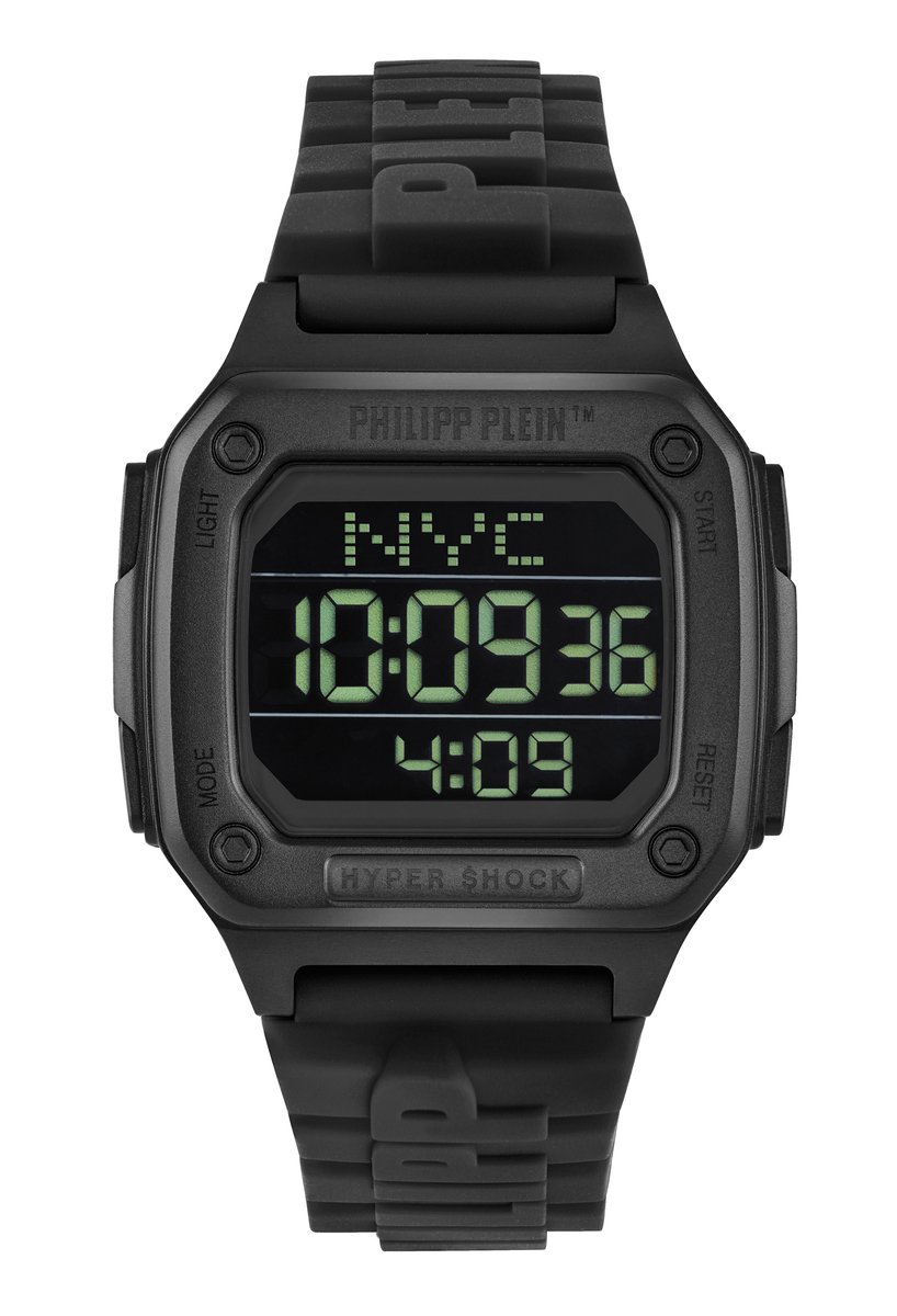 Philipp Plein Hyper $Hock PWHAA0221 Horloge - Siliconen - Zwart - Ø 44 mm